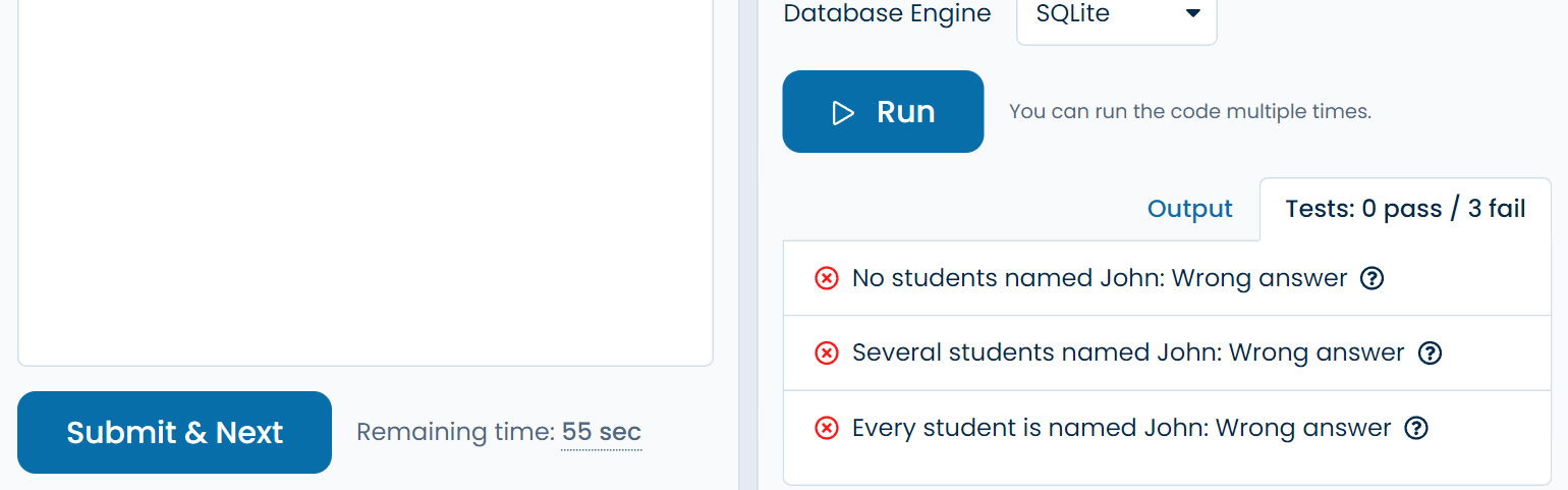 Take the test sample
